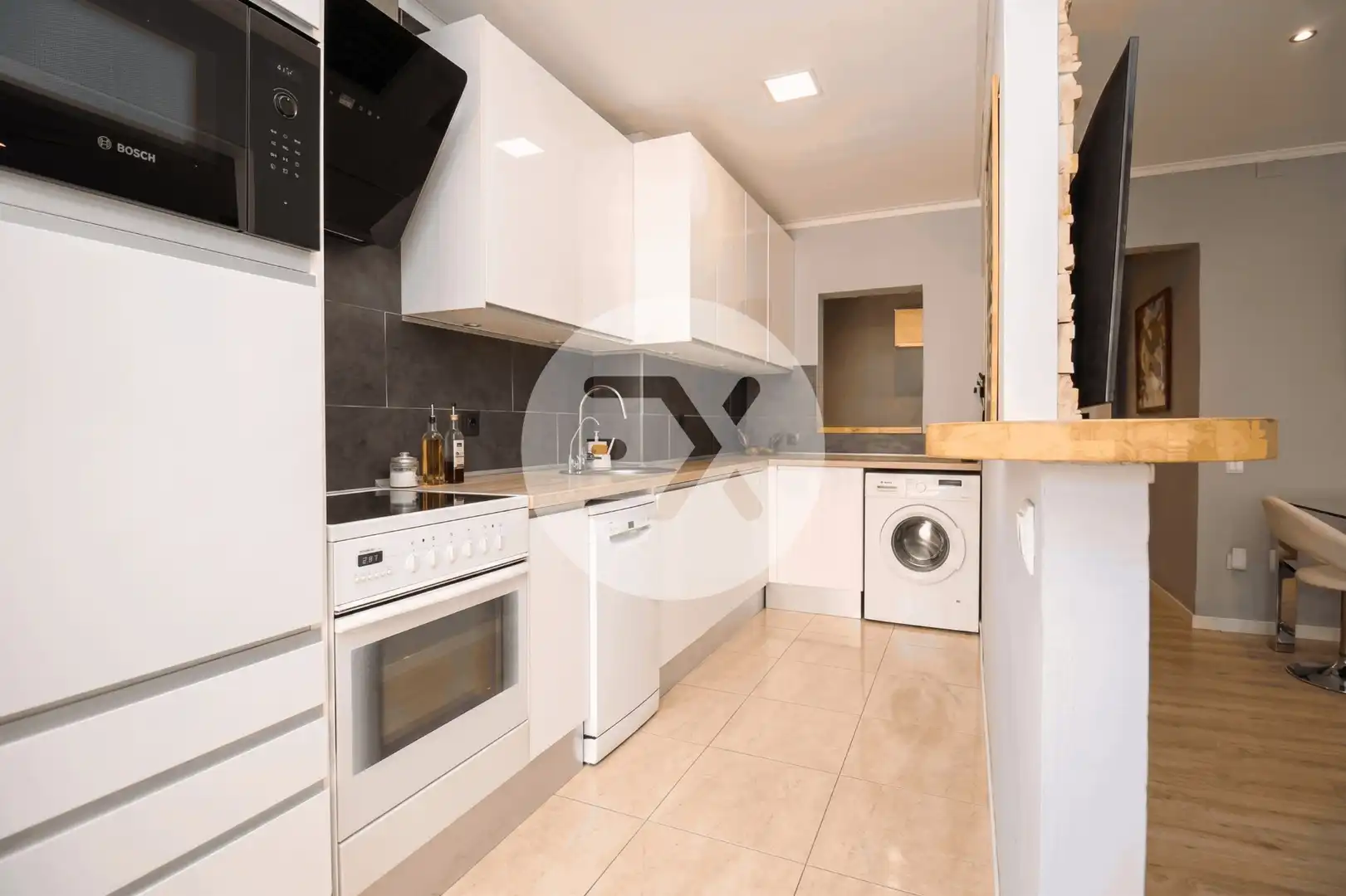 Kitchen of Flat for sale in Castelldefels  with Air Conditioner, Heating and Parquet flooring