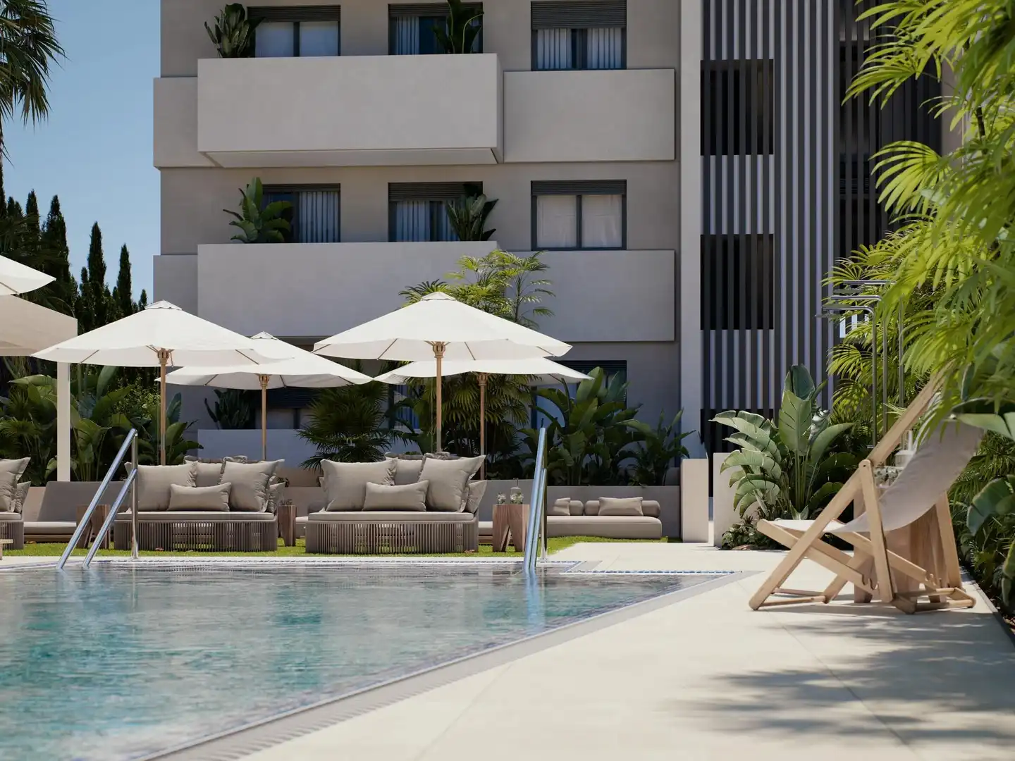 Piscina de Planta baixa en venda en Estepona amb Jardí privat, Terrassa i Piscina comunitària