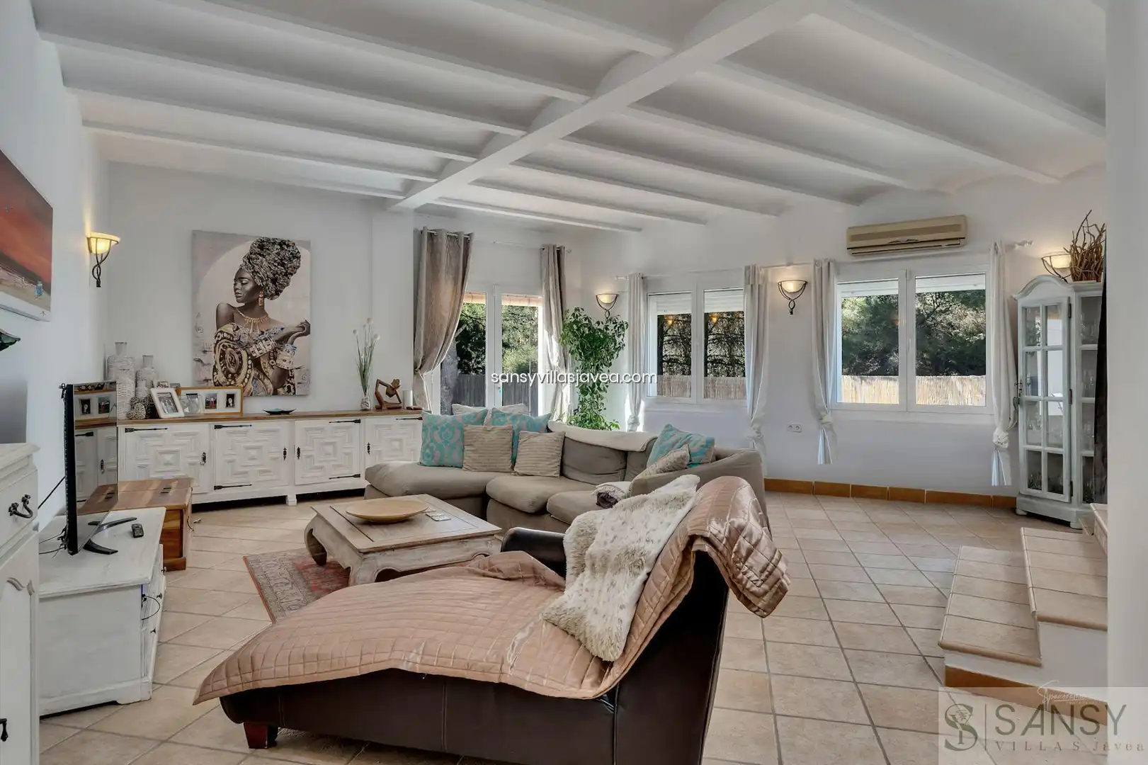 Sala d'estar de Casa o xalet en venda en Jávea / Xàbia amb Aire condicionat i Traster