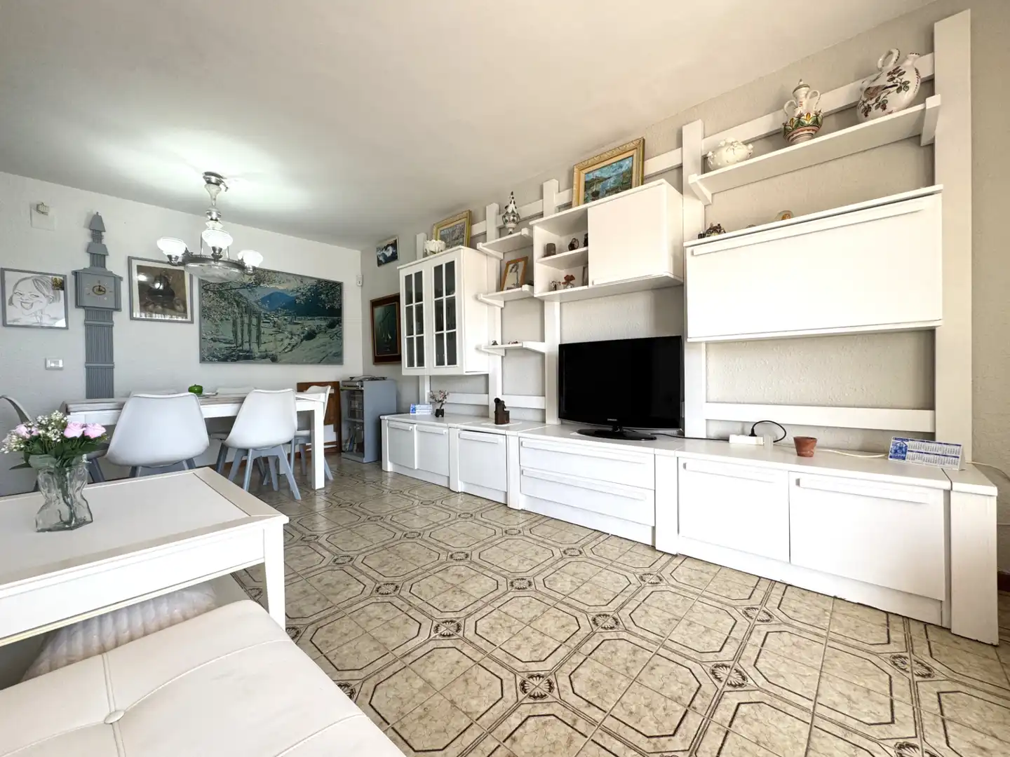 Living room of Flat for sale in Santa Susanna  with Terrace, Furnished and Balcony