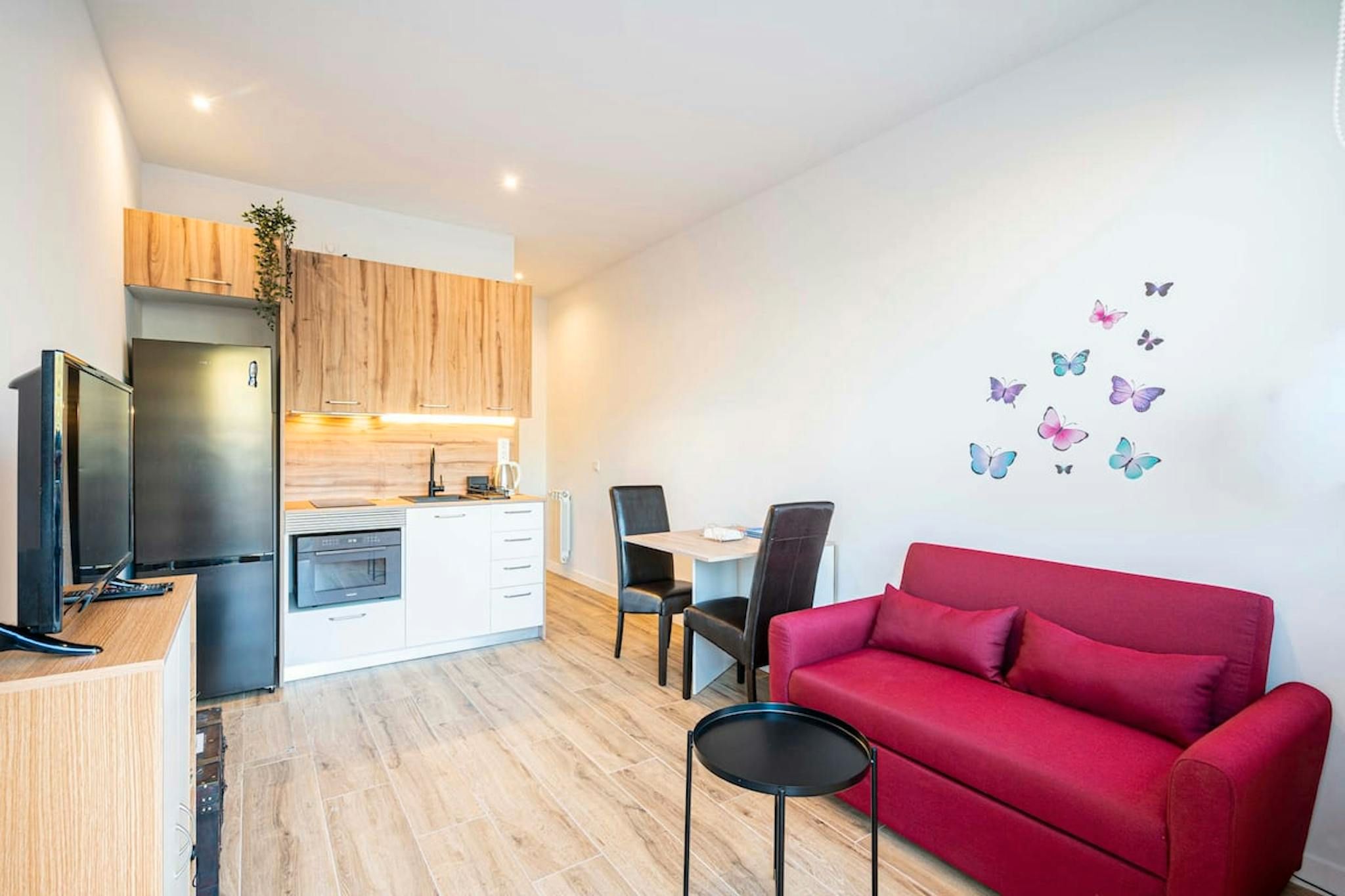 Living room of Flat to rent in  Madrid Capital  with Air Conditioner, Furnished and Washing machine