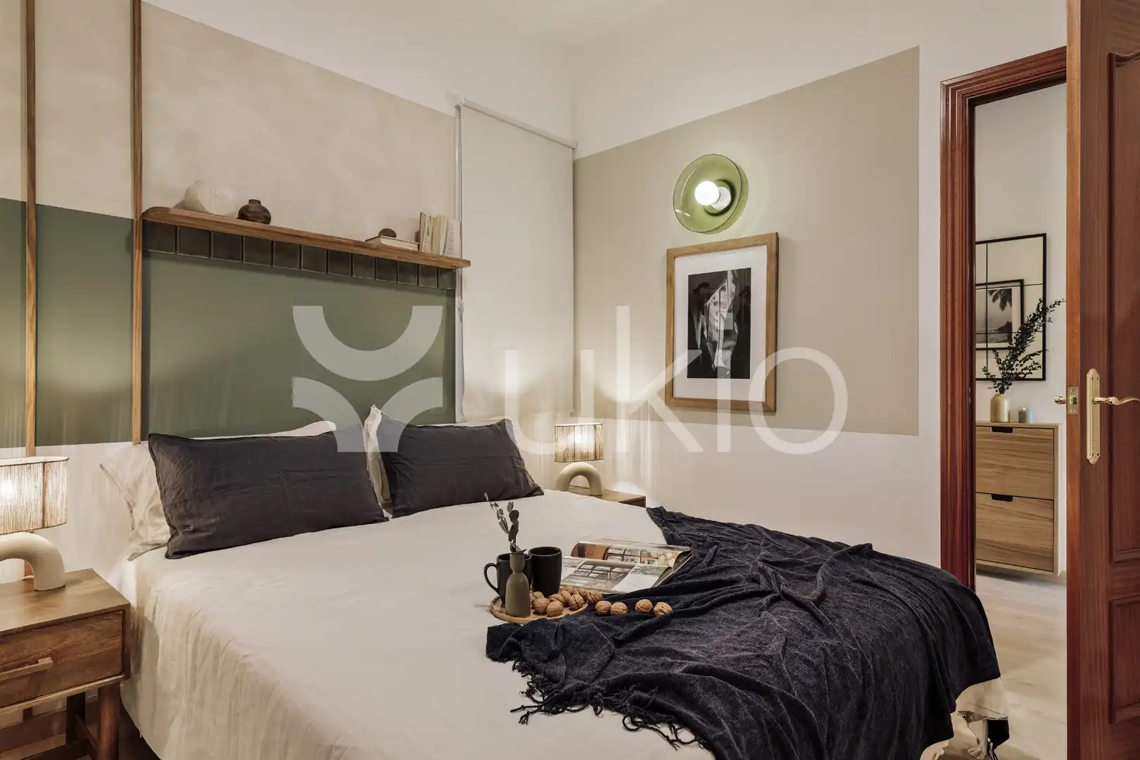 Schlafzimmer von Wohnungen zur Miete in Barcelona mit Klimaanlage, Heizung und Möbliert