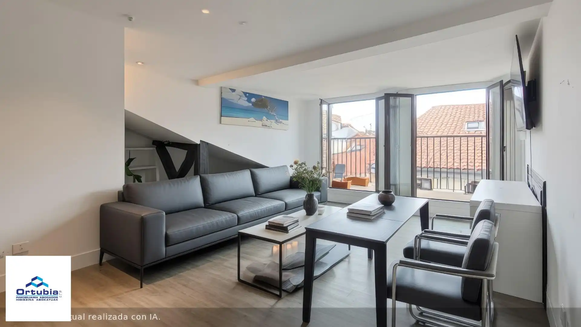 Sala d'estar de Pis en venda en Donostia - San Sebastián  amb Terrassa