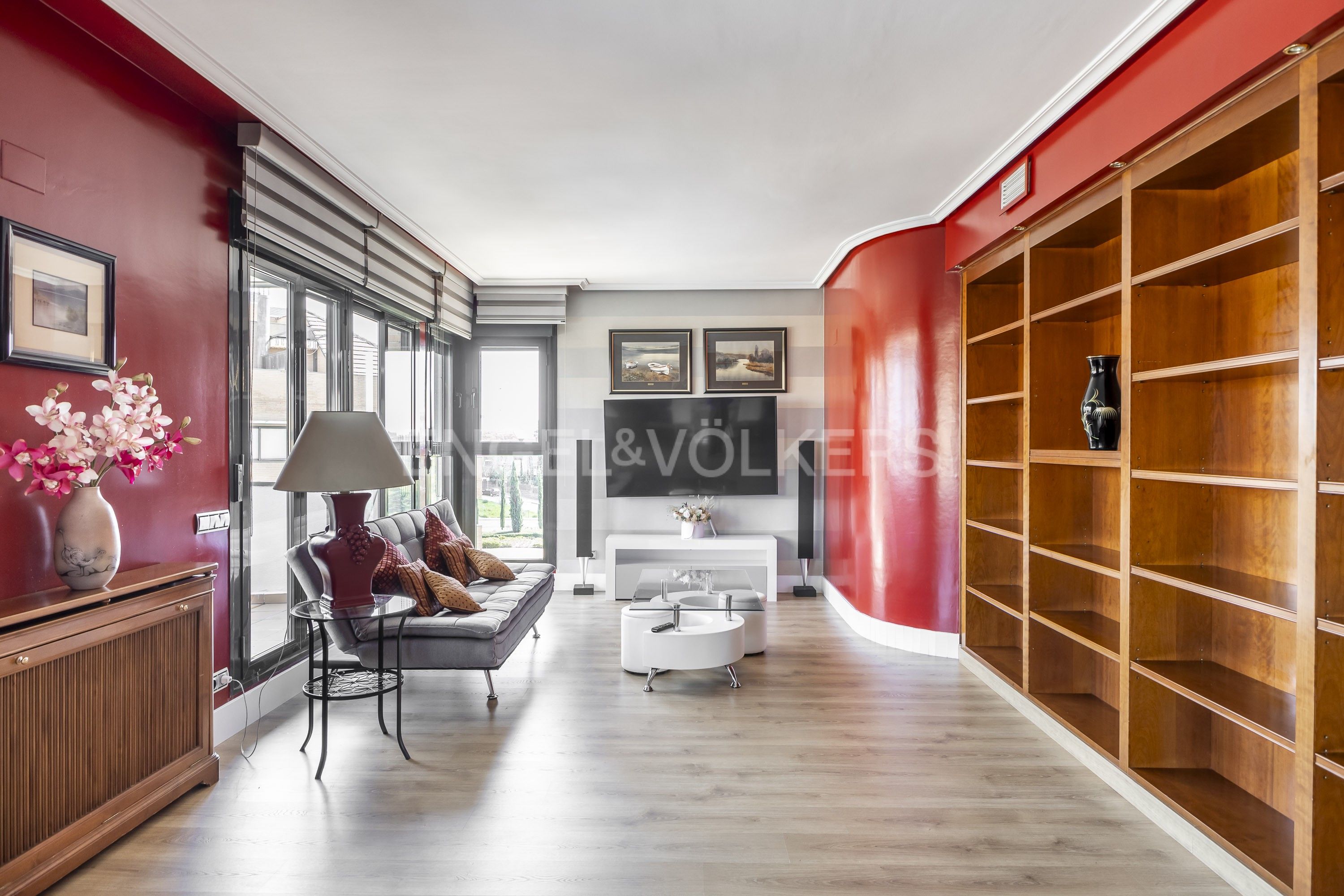 Sala d'estar de Apartament de lloguer en Pozuelo de Alarcón amb Aire condicionat, Calefacció i Parquet
