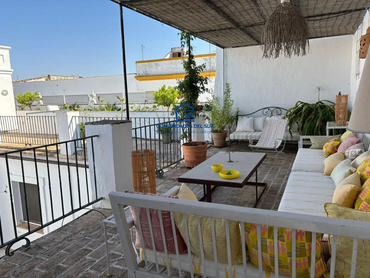 Terrassa de Casa o xalet de lloguer en El Puerto de Santa María amb Aire condicionat, Terrassa i Piscina