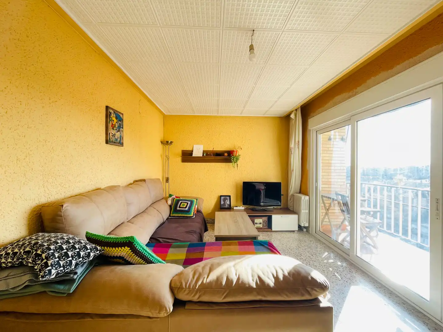 Sala de estar de Piso en venta en  Zaragoza Capital con Aire acondicionado, Calefacción y Terraza