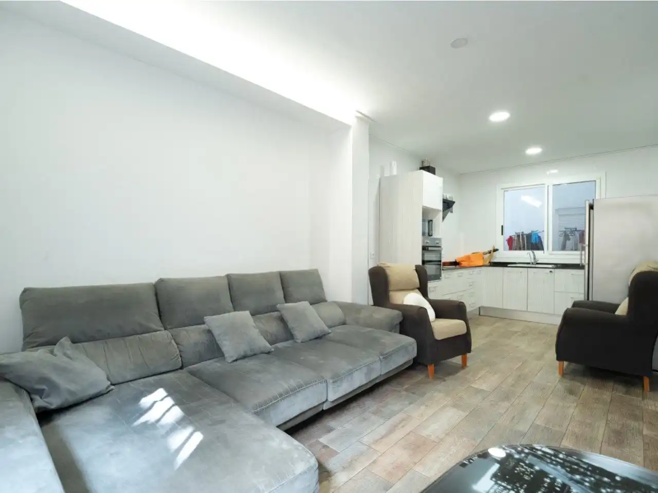 Sala de estar de Piso en venta en Carlet con Jardín privado, Terraza y Amueblado