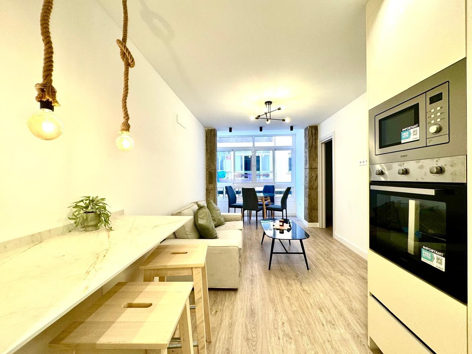 Sala d'estar de Apartament en venda en Málaga Capital amb Aire condicionat, Terrassa i Balcó
