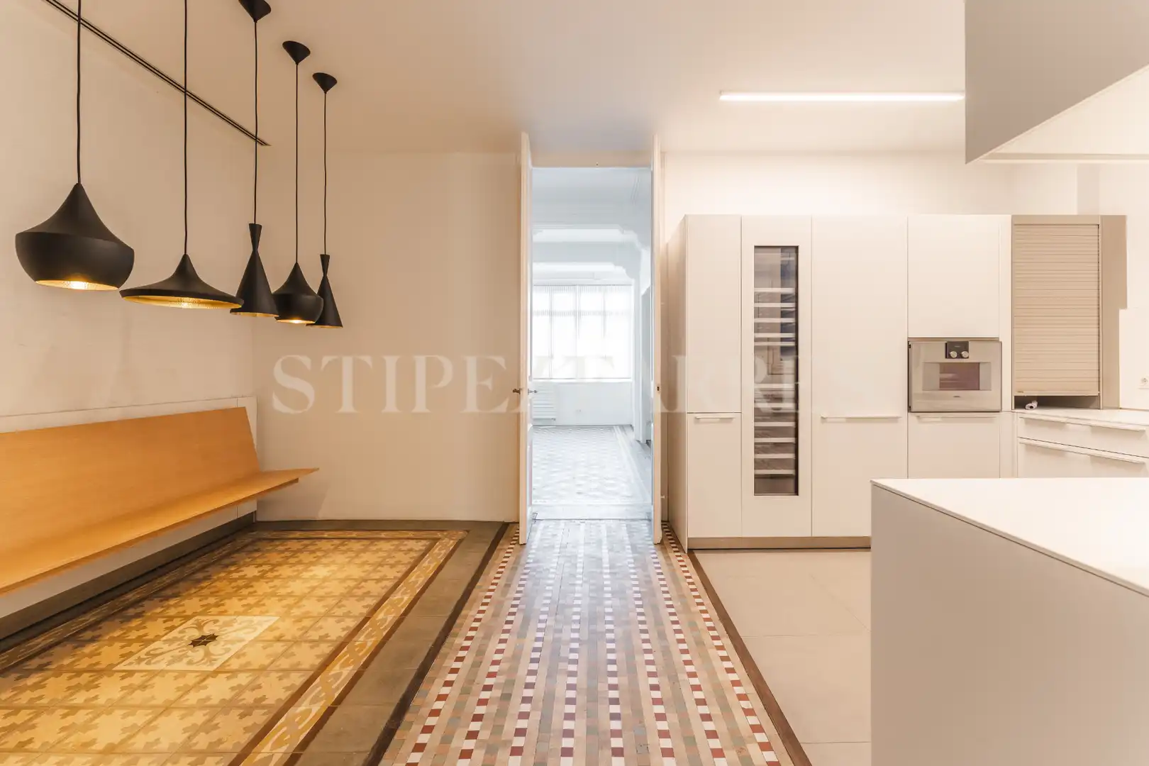 Cocina de Piso de alquiler en Barcelona con Aire acondicionado, Calefacción y Amueblado