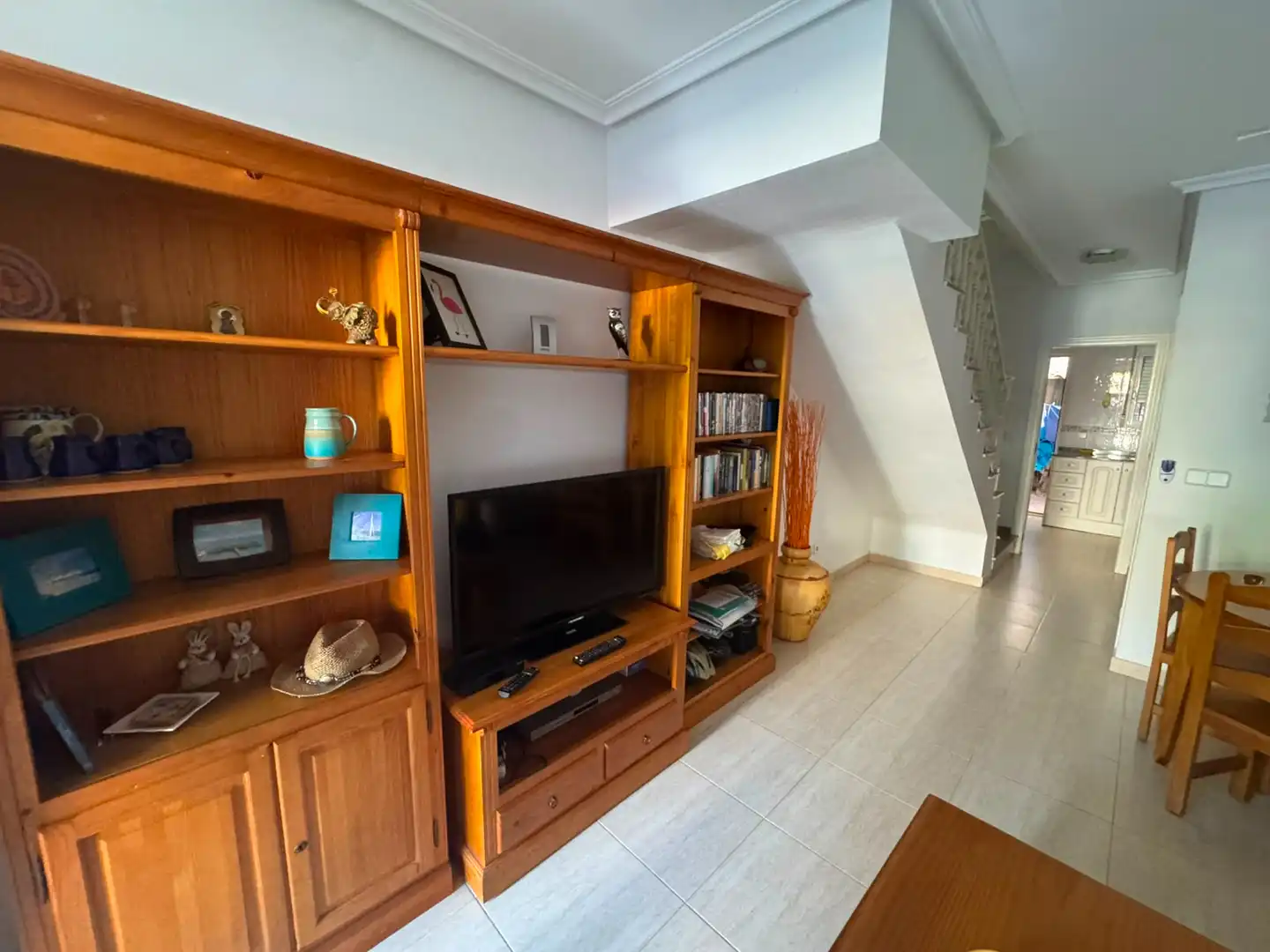Sala d'estar de Casa adosada en venda en San Javier amb Aire condicionat, Terrassa i Moblat
