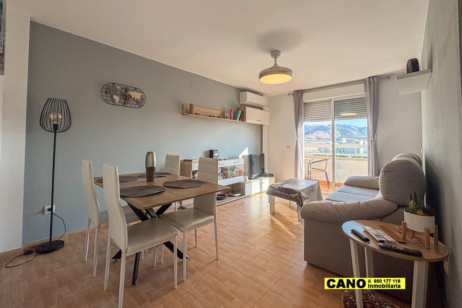 Living room of Flat for sale in Vícar  with Air Conditioner, Heating and Terrace