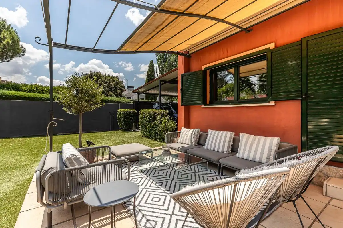 Terrace of Detached homes for sale in Boadilla del Monte  with Air Conditioner, Heating and Private garden