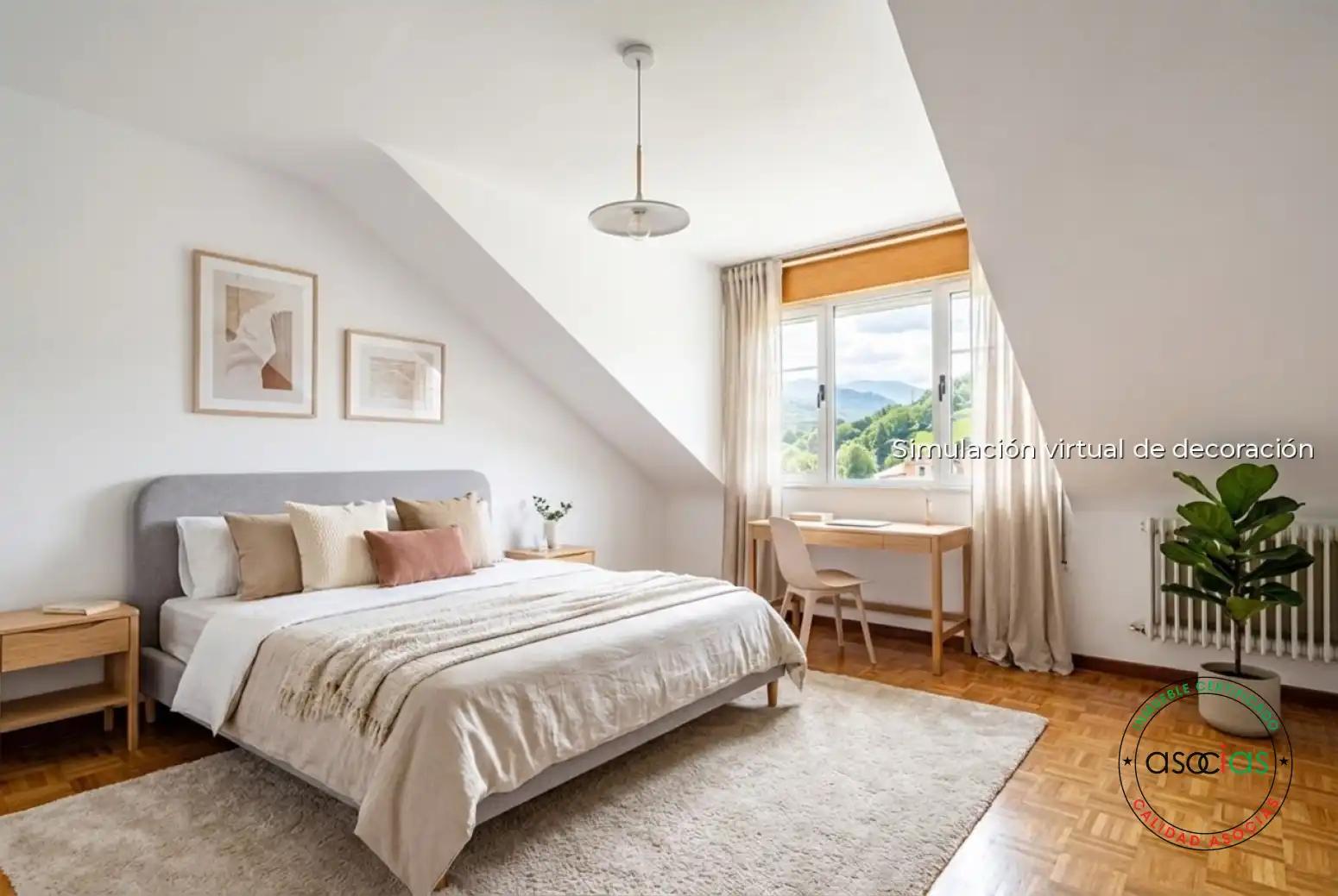 Bedroom of Attic for sale in Lena  with Heating, Parquet flooring and Terrace