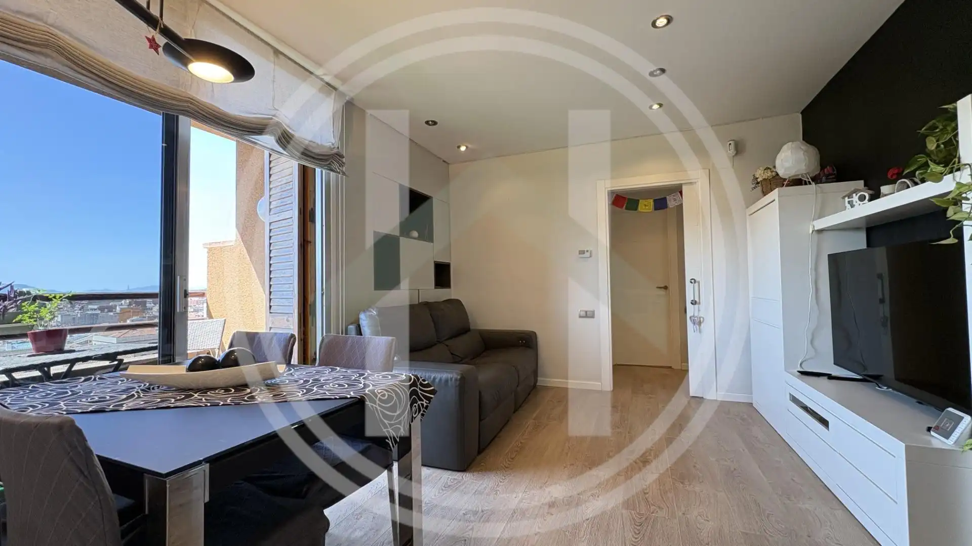 Living room of Flat for sale in Granollers  with Heating, Parquet flooring and Balcony