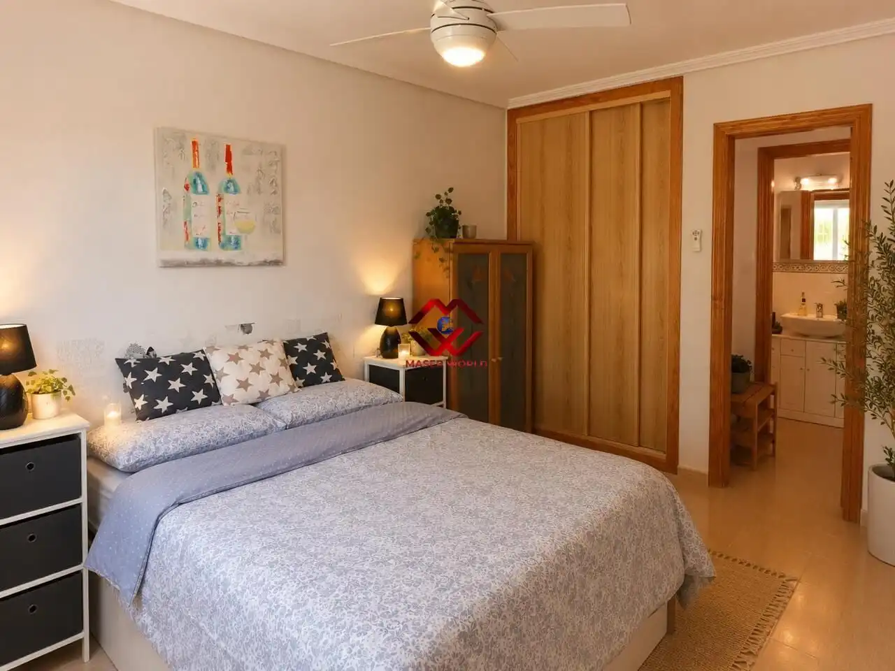 Dormitori de Casa o xalet en venda en Mazarrón amb Aire condicionat, Calefacció i Jardí privat