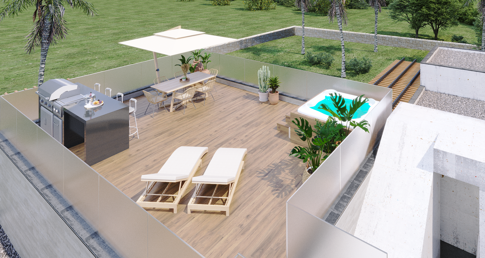 Terrassa de Casa o xalet en venda en  Palma de Mallorca amb Aire condicionat, Calefacció i Jardí privat