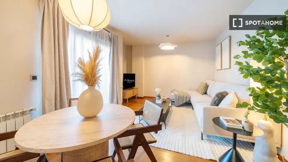 Sala de estar de Piso de alquiler en Madrid con Aire acondicionado, Calefacción y Amueblado