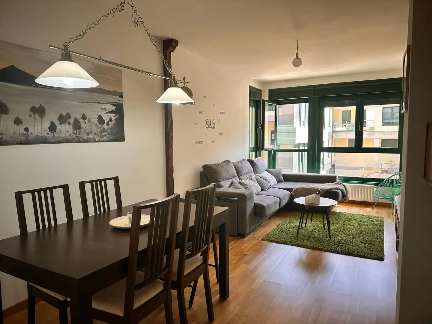 Sala de estar de Piso en venta en Boqueixón con Calefacción, Amueblado y Horno
