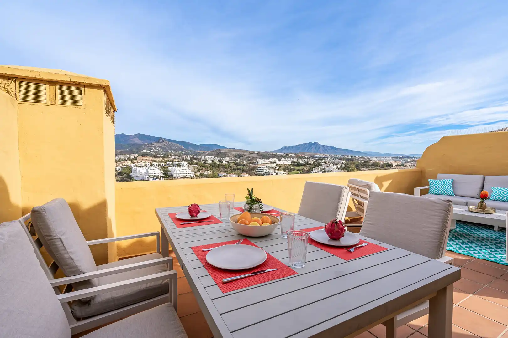 Terrasse von Maisonette zur Miete in Estepona mit Klimaanlage, Heizung und Terrasse
