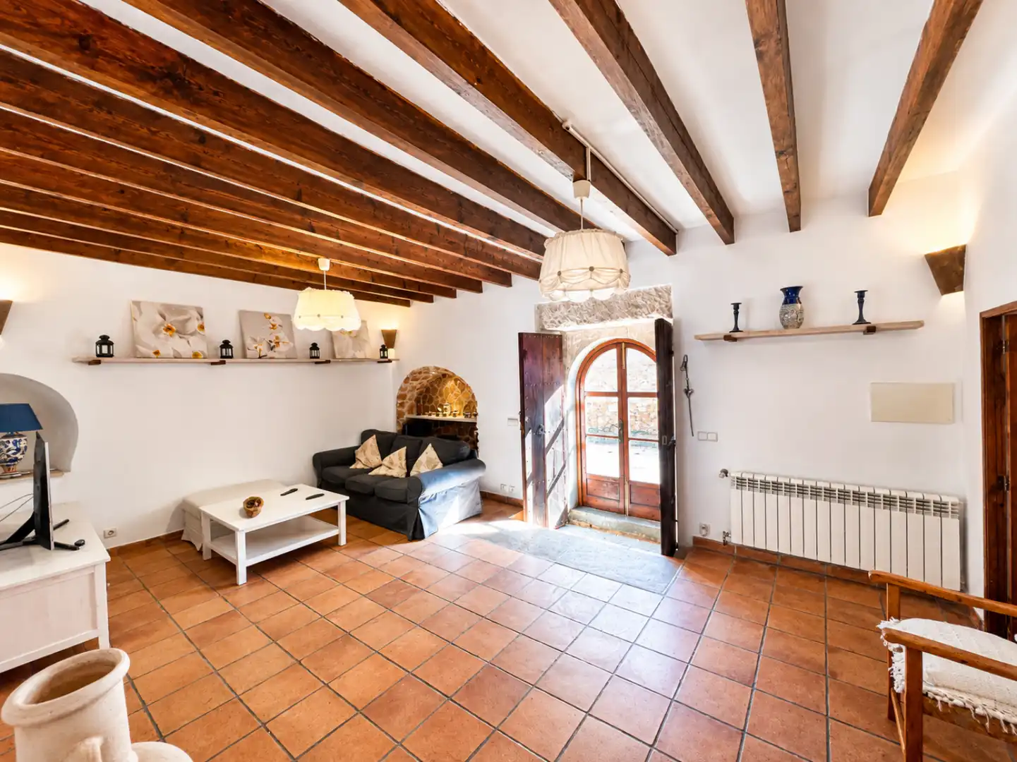 Sala de estar de Casa o chalet de alquiler en Santanyí con Aire acondicionado, Calefacción y Terraza