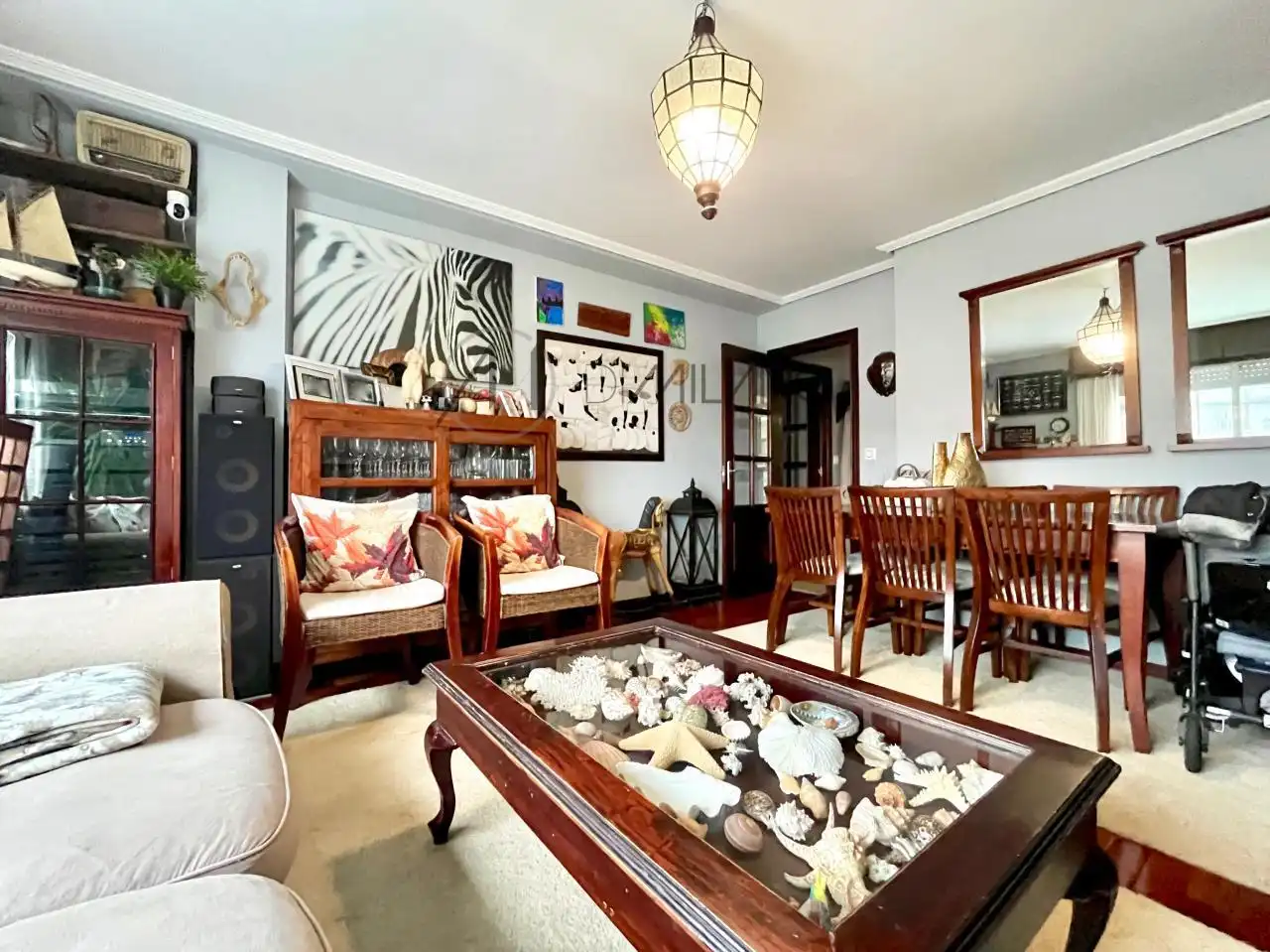 Living room of Flat for sale in Vigo   with Heating and Parquet flooring
