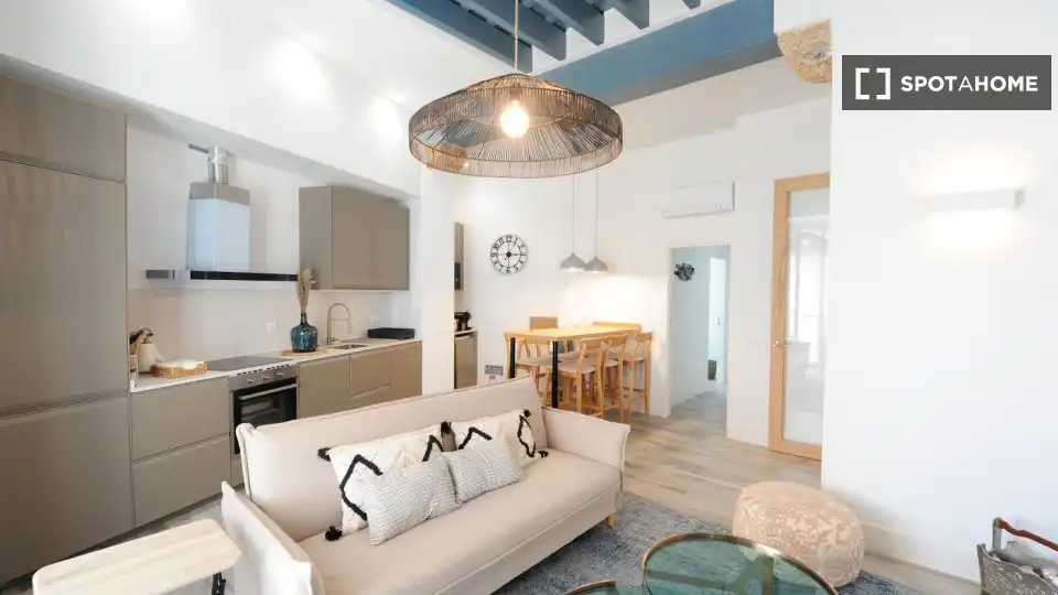 Living room of Flat for share in Cádiz  with Air Conditioner, Heating and Furnished