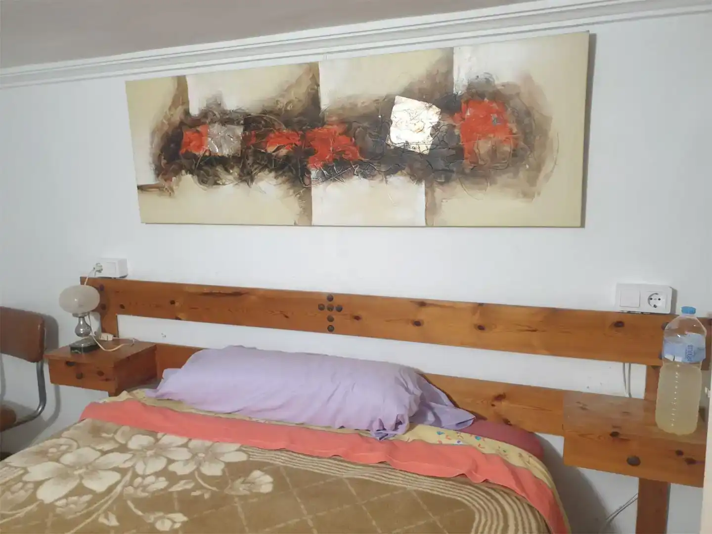Schlafzimmer von Erdgeschoss zur Miete in San Pedro del Pinatar mit Möbliert, Waschmaschine und Mikrowelle