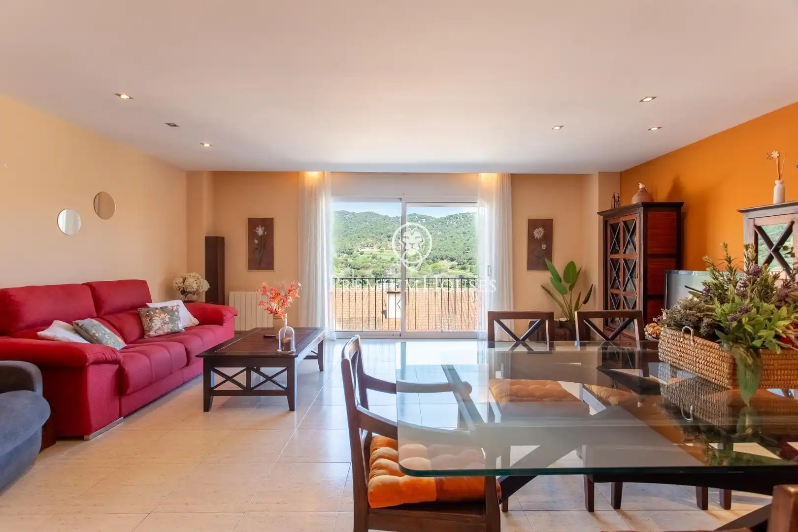 Sala de estar de Casa adosada en venta en Argentona con Calefacción y Terraza