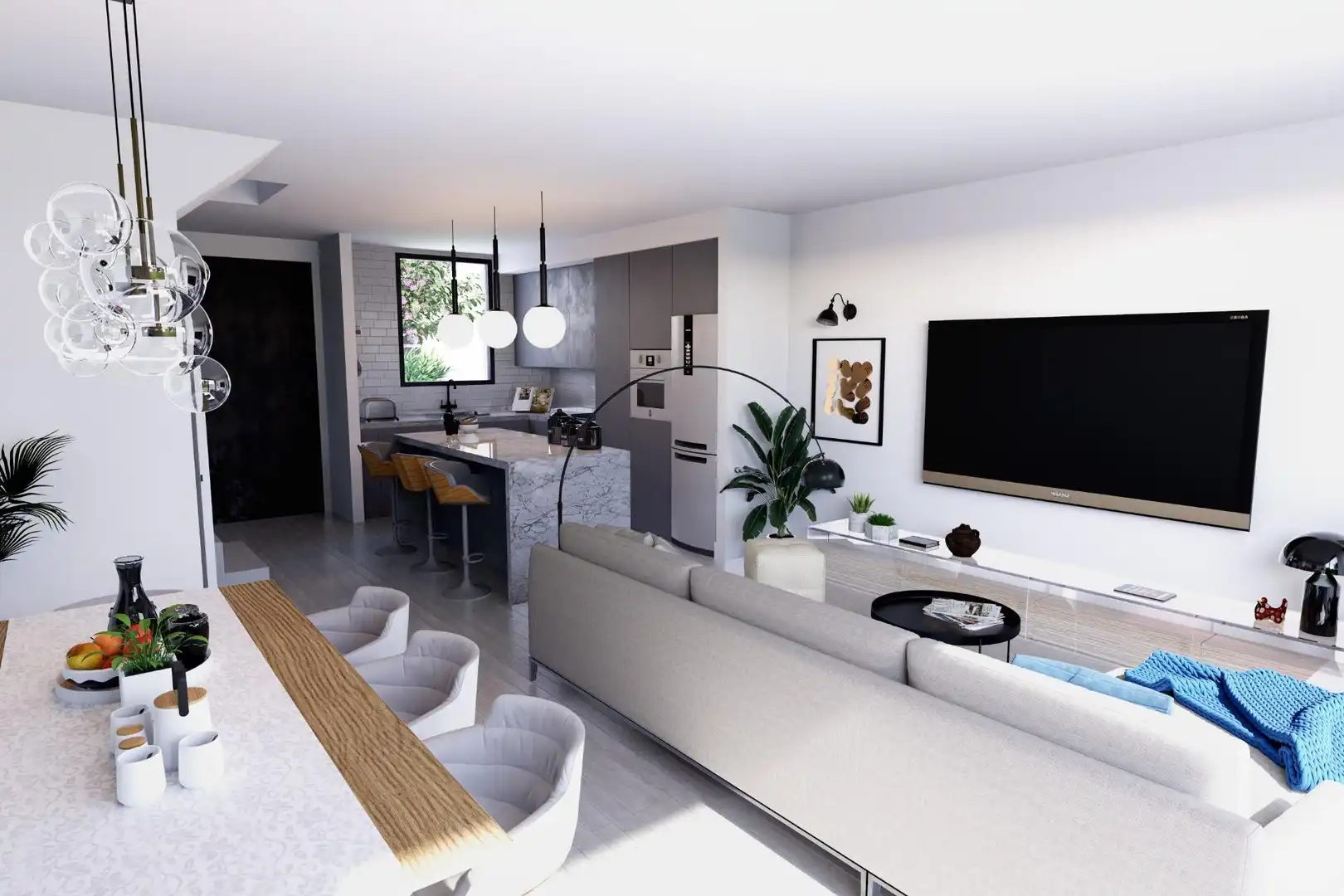 Sala de estar de Casa adosada en venta en Villalbilla con Calefacción, Jardín privado y Parquet
