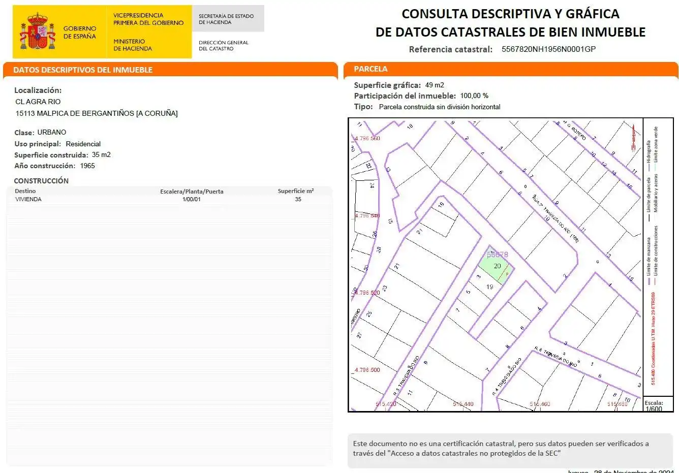 Casa o chalet en venta en Malpica de Bergantiños