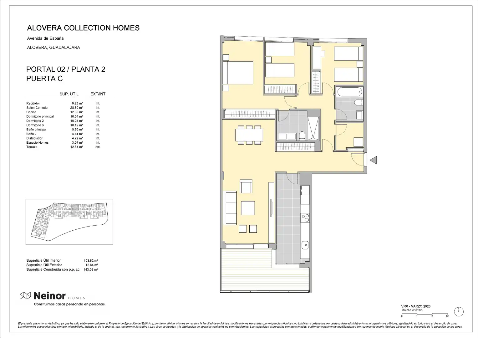 Piso en venta en Alovera con Terraza