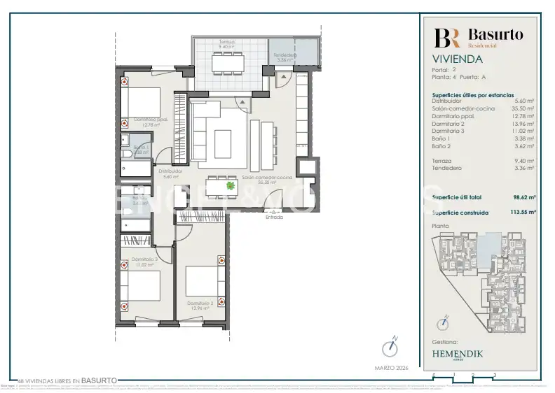 Appartement avec ascenseur à vendre à Basurtu - Zorrotza, imagen 23