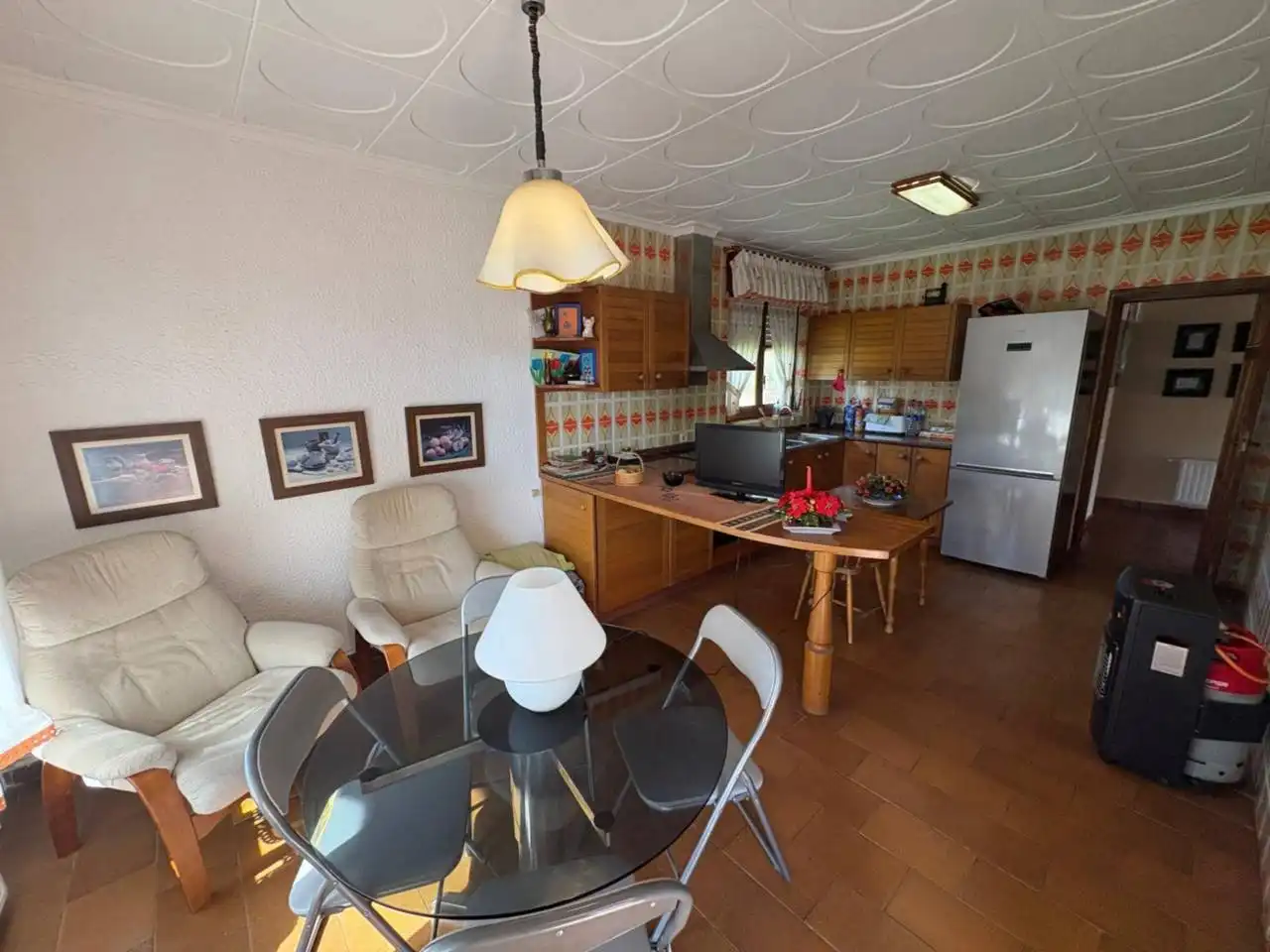 Cocina de Finca rústica en venta en Onil con Calefacción, Jardín privado y Terraza