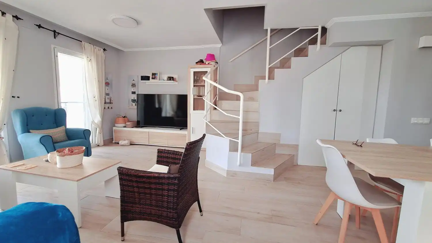 Wohnzimmer von Maisonette zum Verkauf in Mojácar mit Klimaanlage, Terrasse und Schwimmbad