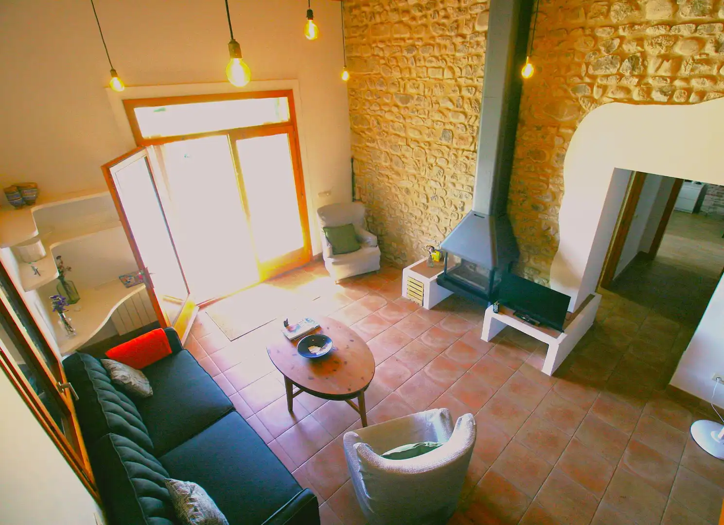 Wohnzimmer von Country house zur Miete in Bordils, Girona