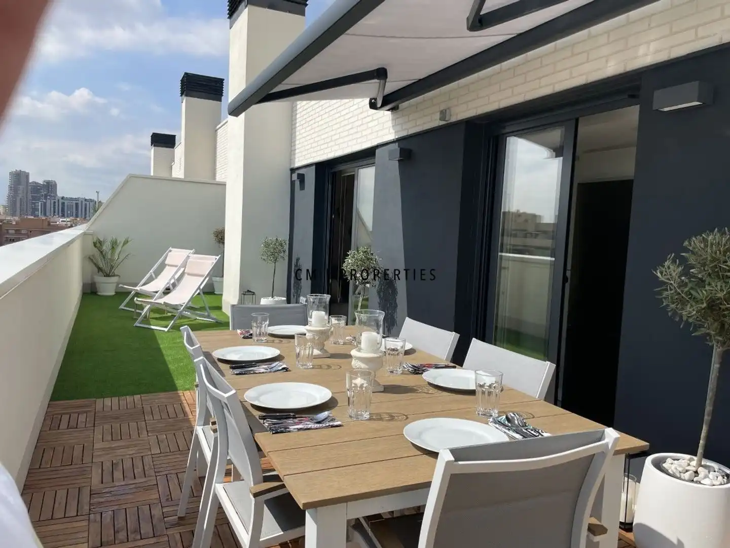 Terraza de Ático de alquiler en Valencia con Aire acondicionado, Calefacción y Terraza