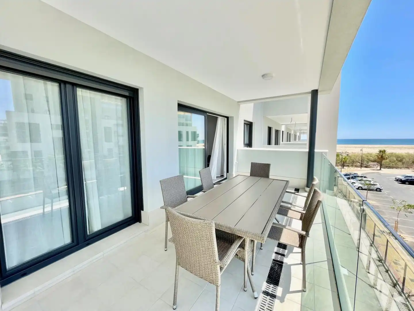 Terrassa de Apartament de lloguer en Ayamonte amb Aire condicionat, Calefacció i Jardí privat