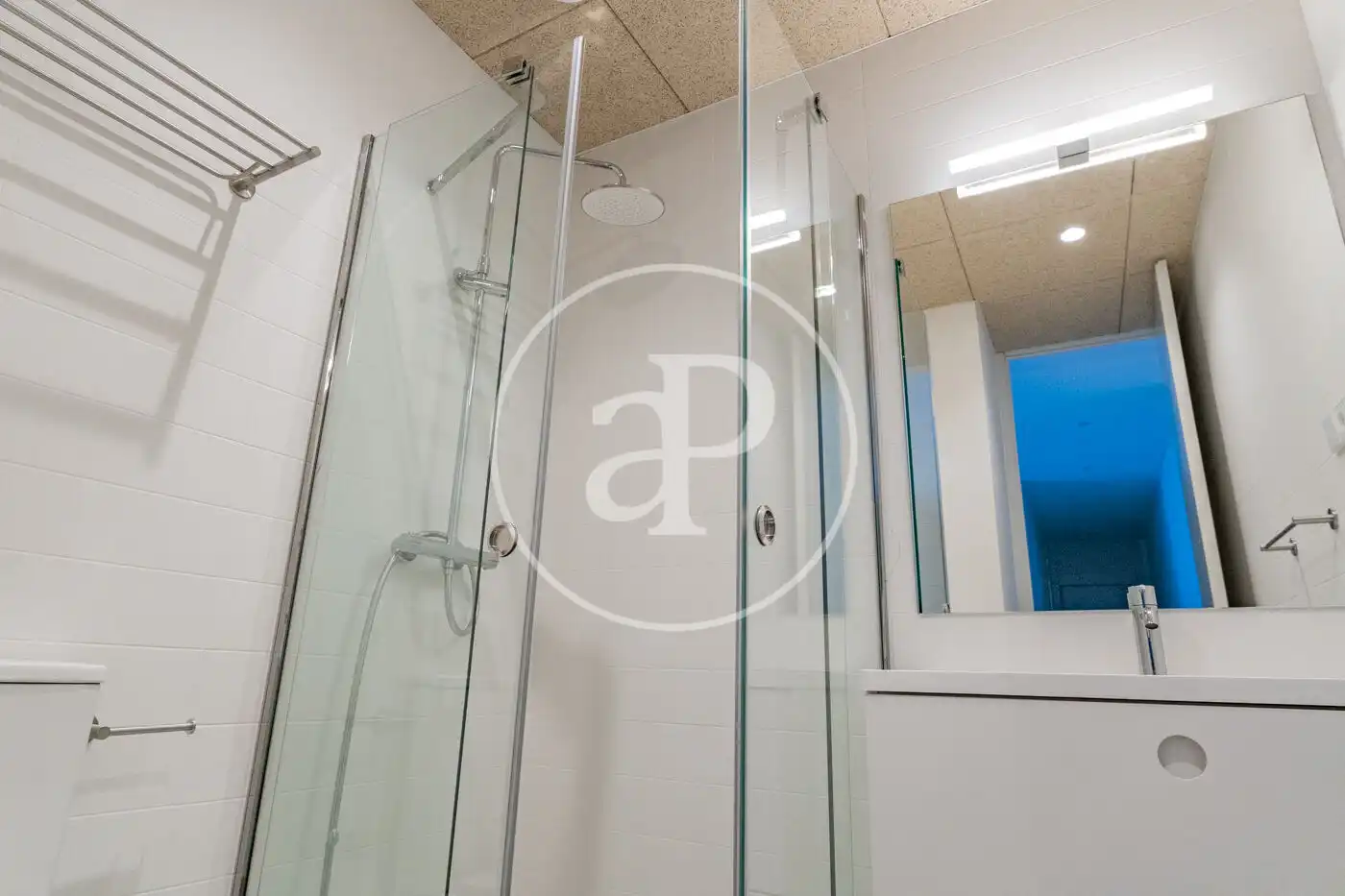 Baño de Piso de alquiler en Madrid con Aire acondicionado, Calefacción y Jardín privado