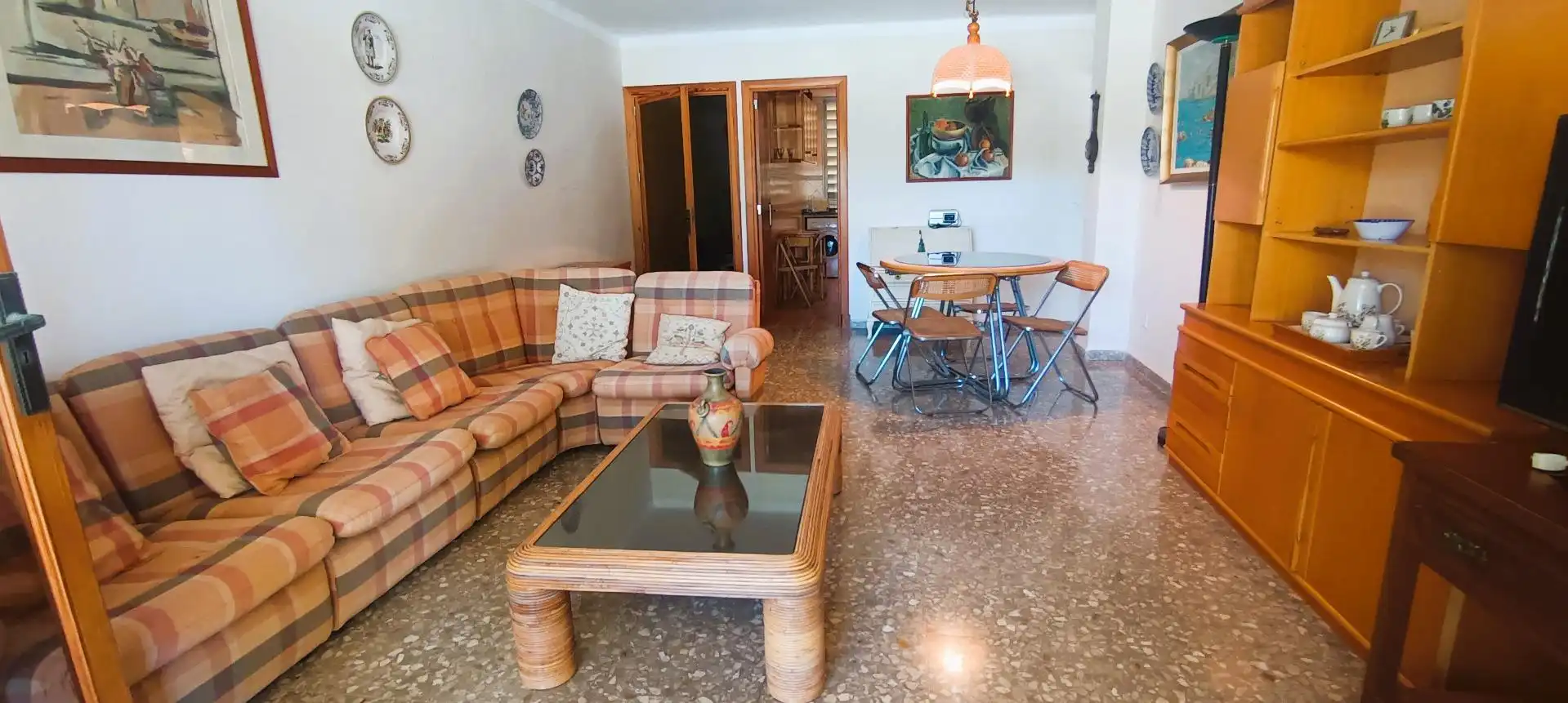 Living room of Flat for rent in Calvià  with Air Conditioner, Terrace and Furnished