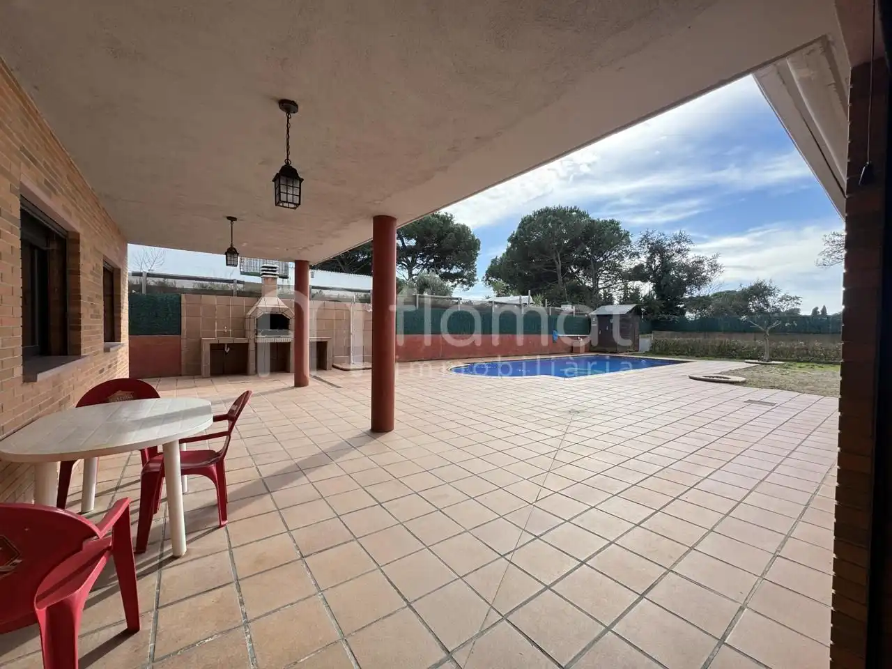 Vista exterior de Casa o xalet en venda en Caldes de Malavella amb Jardí privat i Piscina