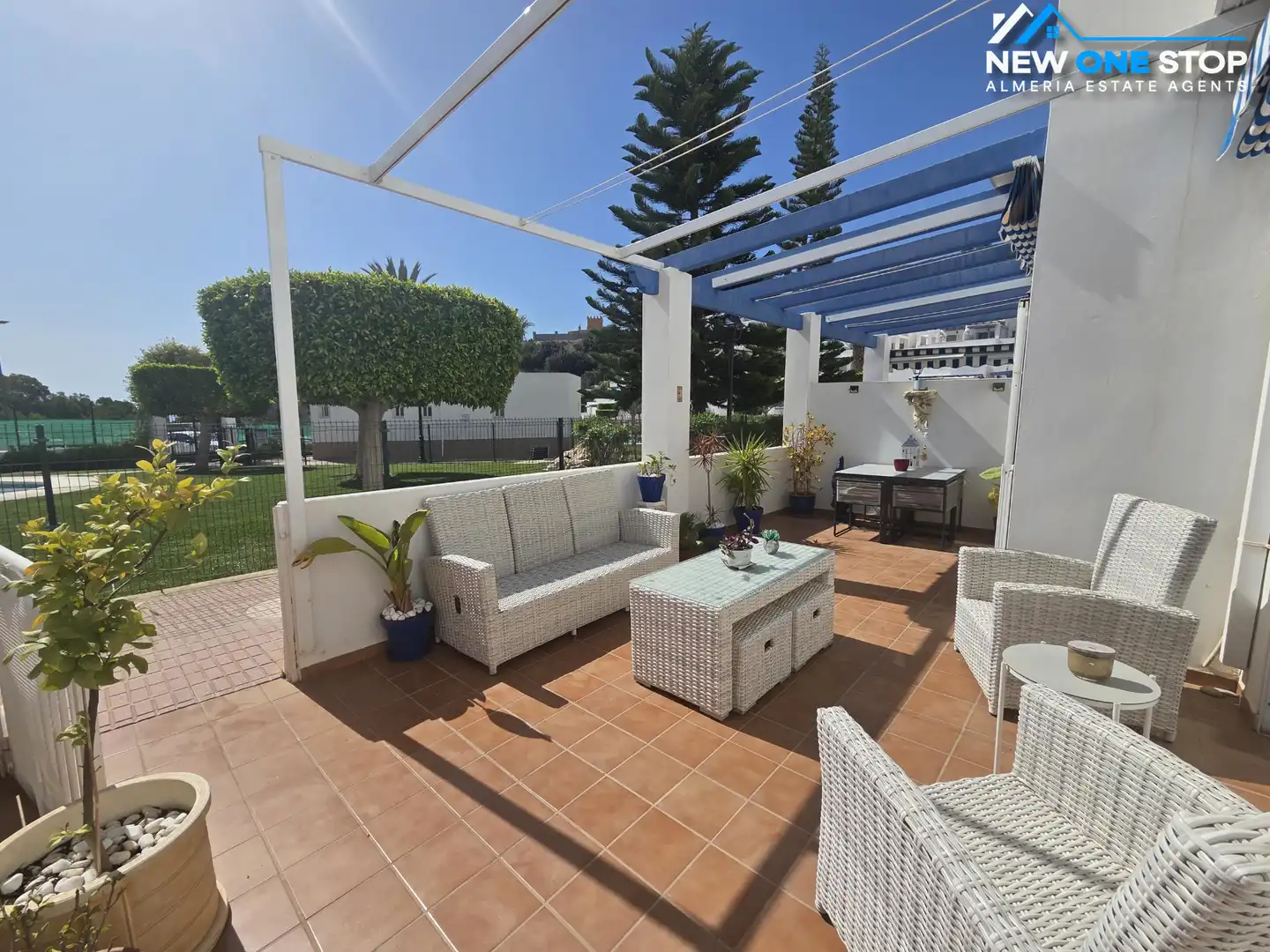 Terrasse von Wohnungen zum Verkauf in Mojácar mit Klimaanlage, Heizung und Terrasse