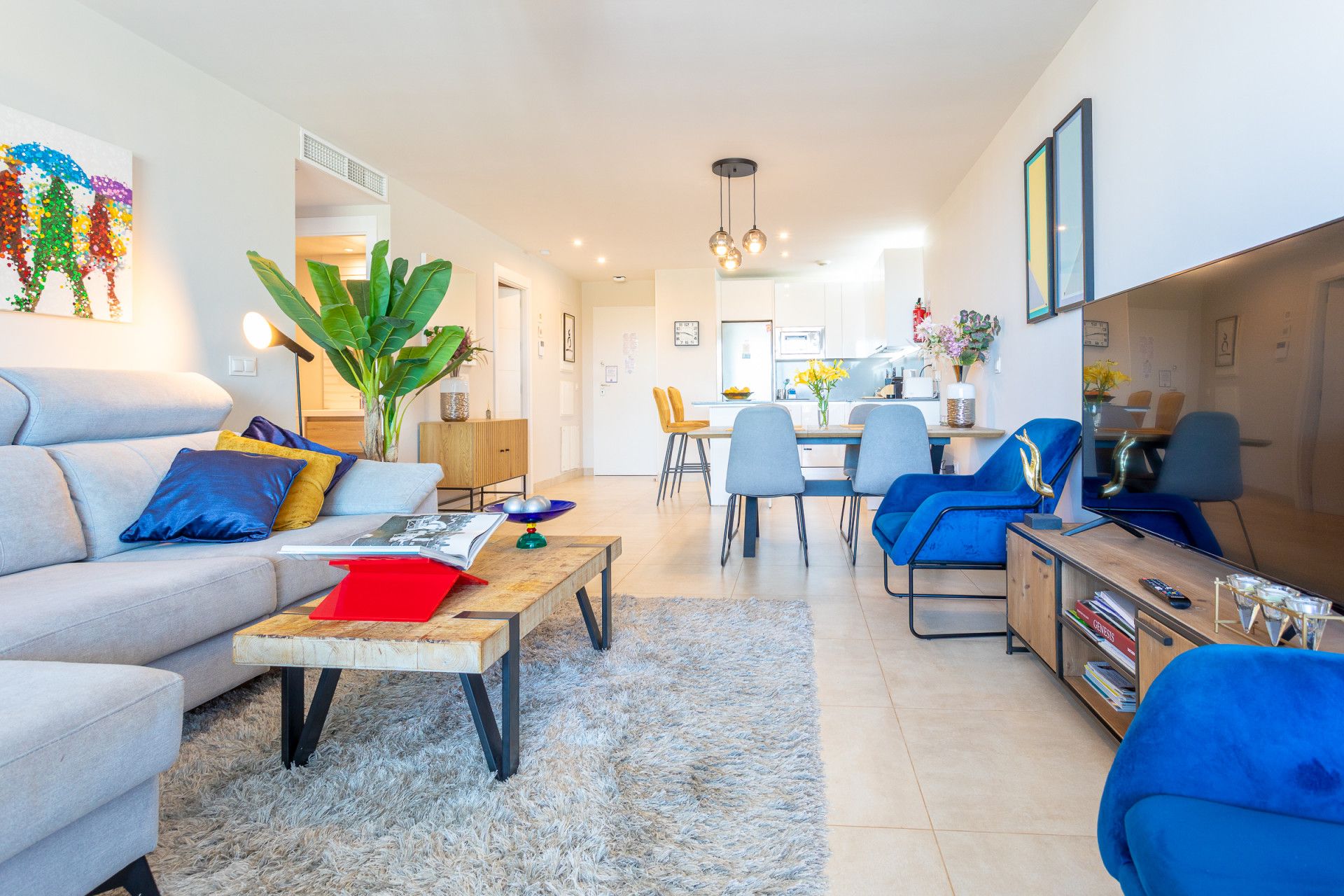 Sala de estar de Planta baja en venta en Mijas con Aire acondicionado, Jardín privado y Terraza