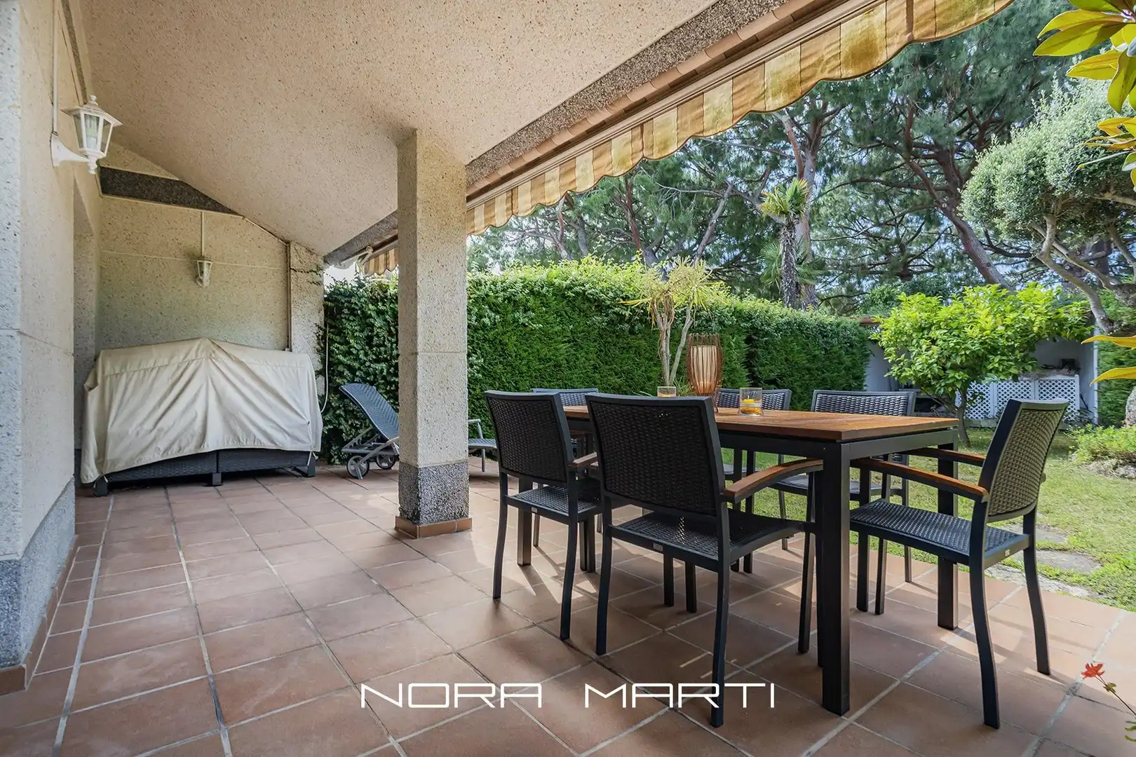 Terrasse von Einfamilien-Reihenhaus zum Verkauf in Sant Andreu de Llavaneres mit Heizung, Privatgarten und Terrasse