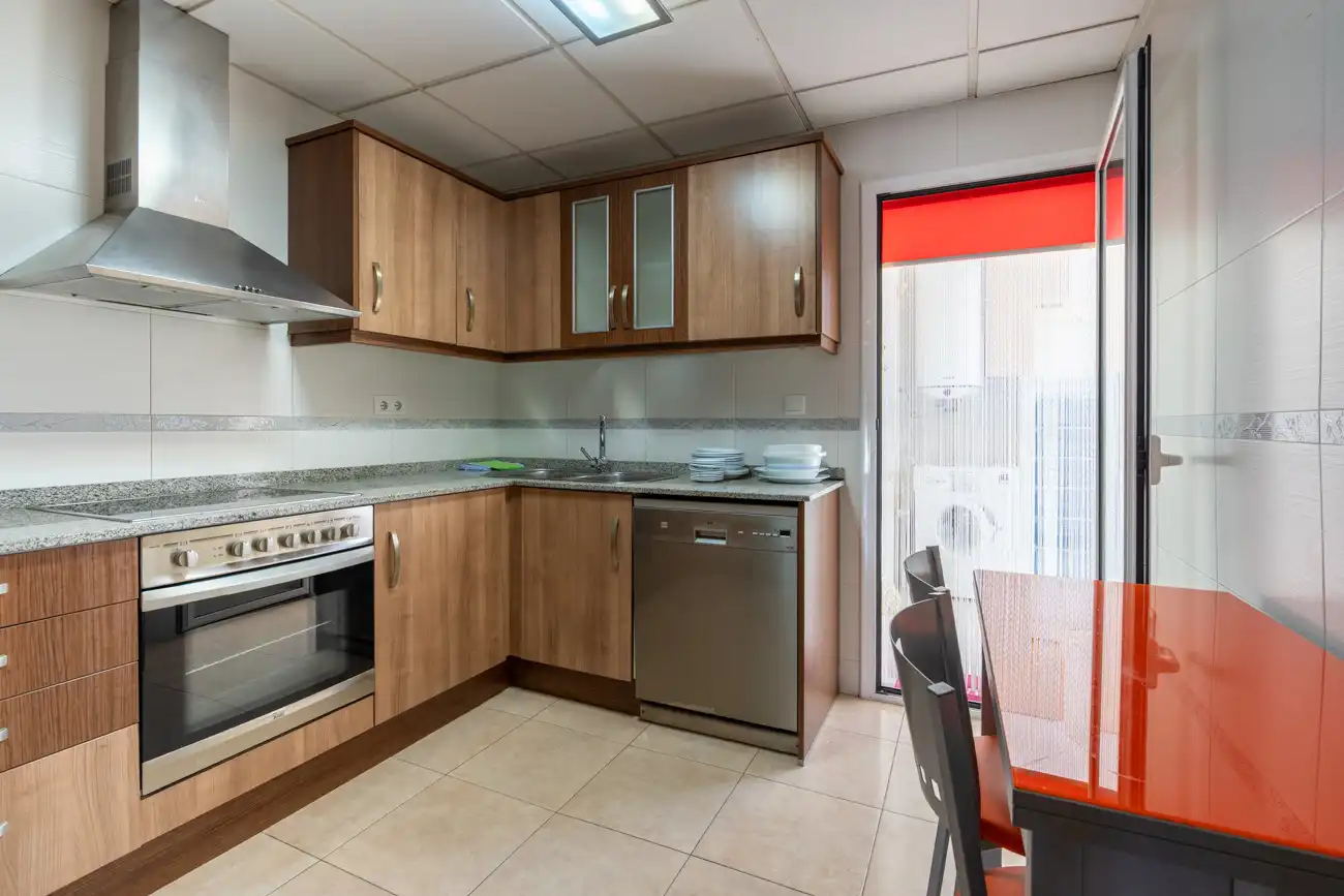 Kitchen of Flat for sale in Roquetes  with Air Conditioner, Heating and Terrace