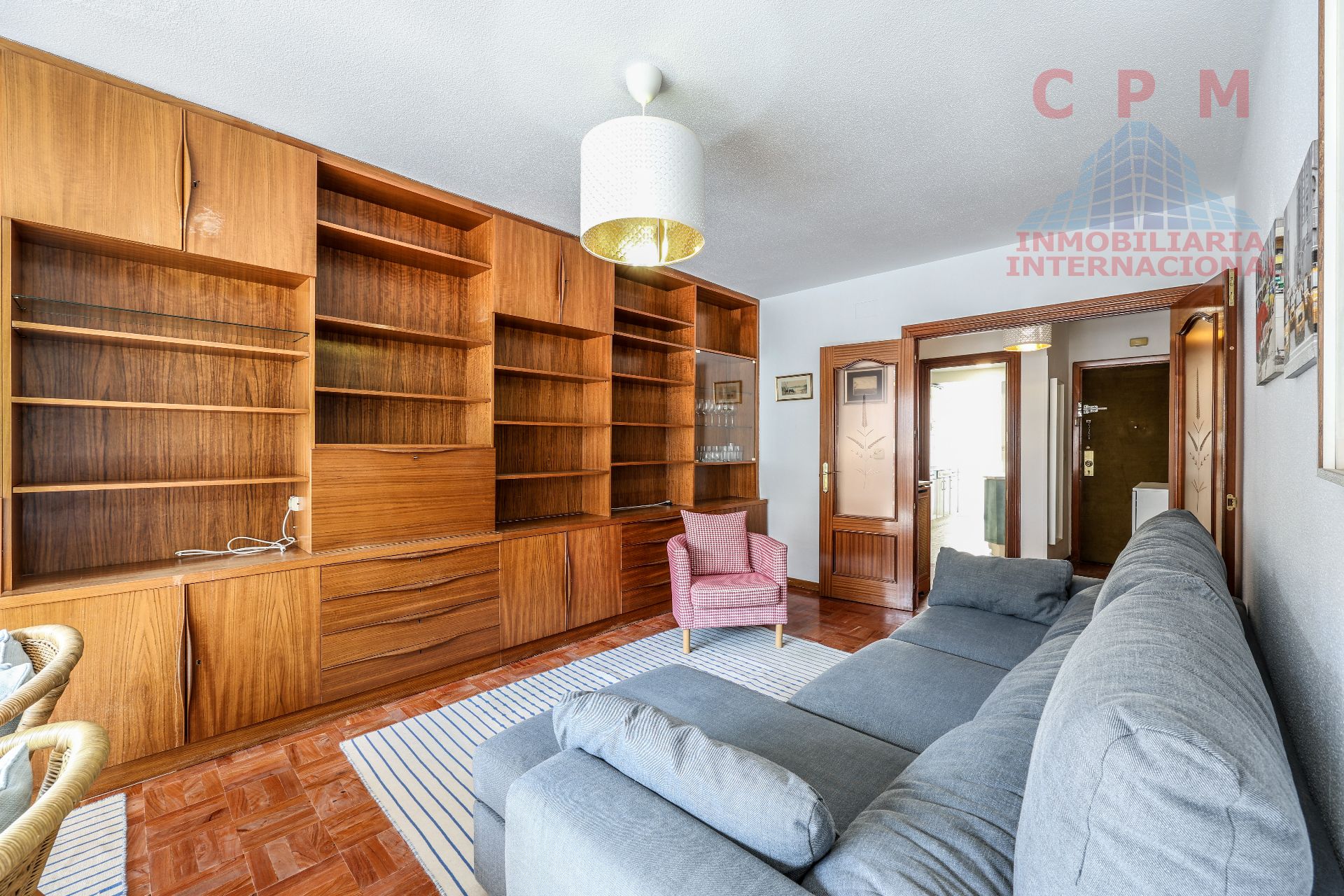 Sala d'estar de Pis de lloguer en  Madrid Capital amb Aire condicionat, Calefacció i Parquet
