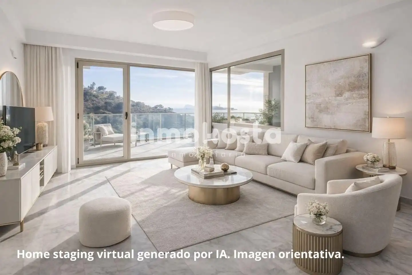 Sala de estar de Piso en venta en Benidorm con Aire acondicionado, Terraza y Piscina comunitaria