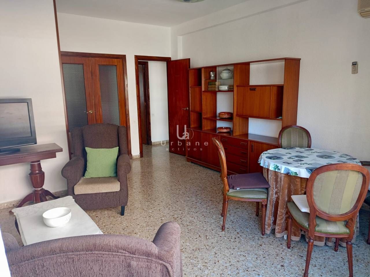 Wohnzimmer von Wohnung miete in  Murcia Capital mit Klimaanlage, Möbliert und Balkon