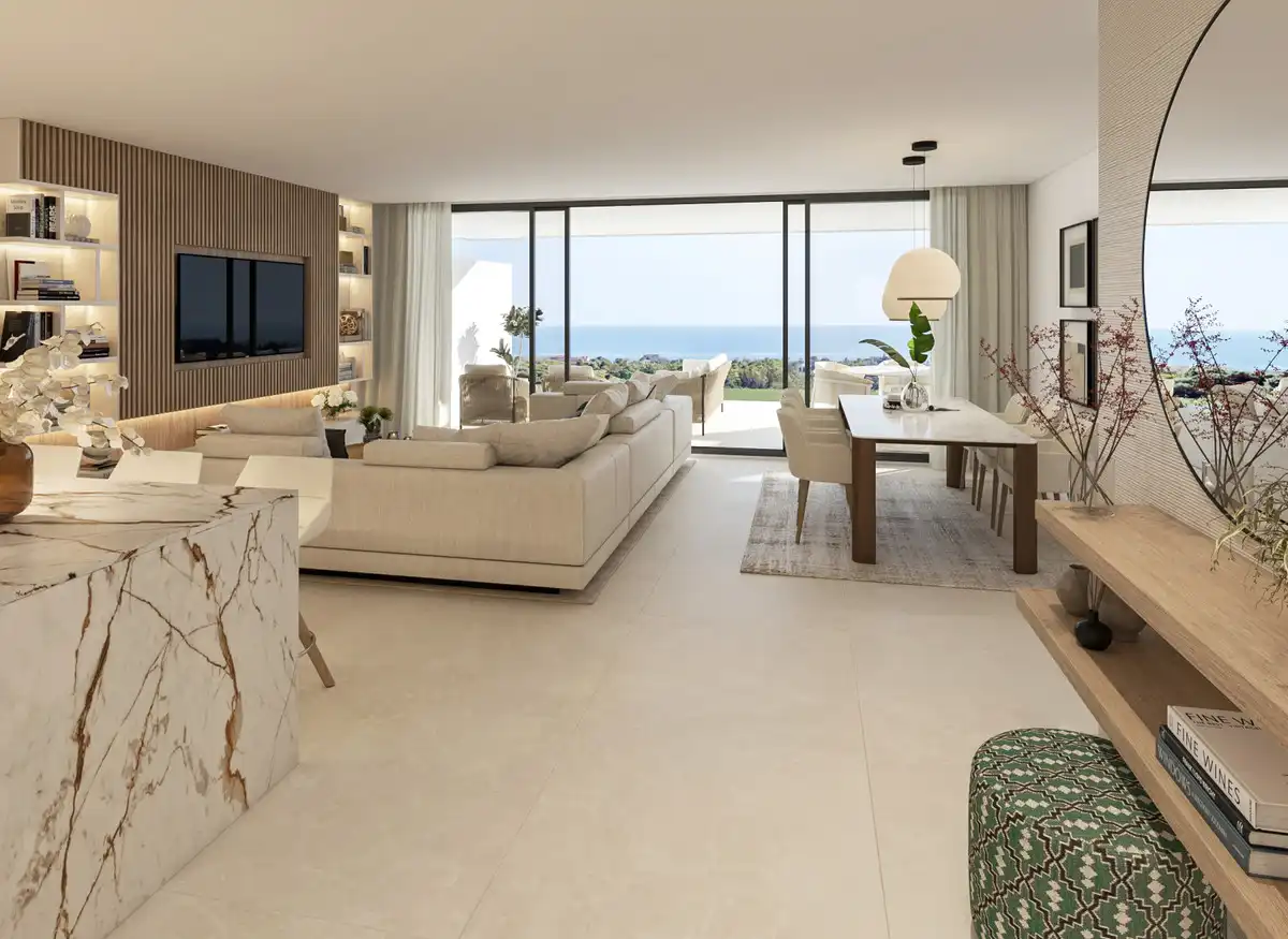 Sala de estar de Planta baja en venta en Marbella con Aire acondicionado, Jardín privado y Terraza