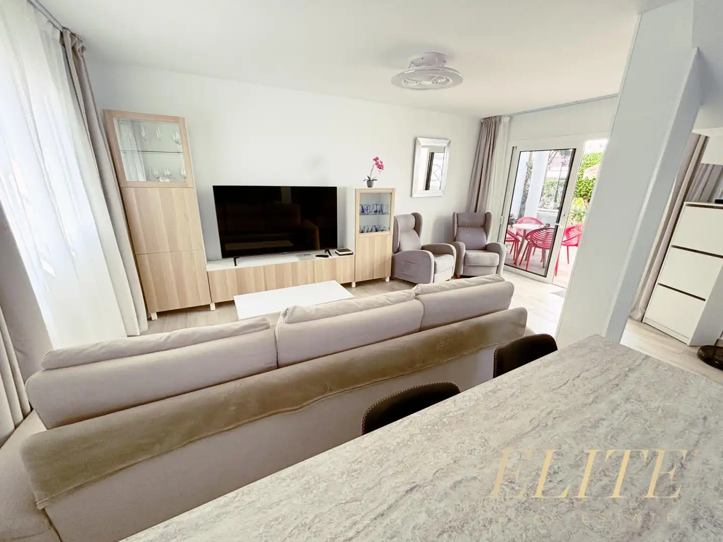 Wohnzimmer von Maisonette zum Verkauf in Mogán mit Abstellraum, Möbliert und Balkon