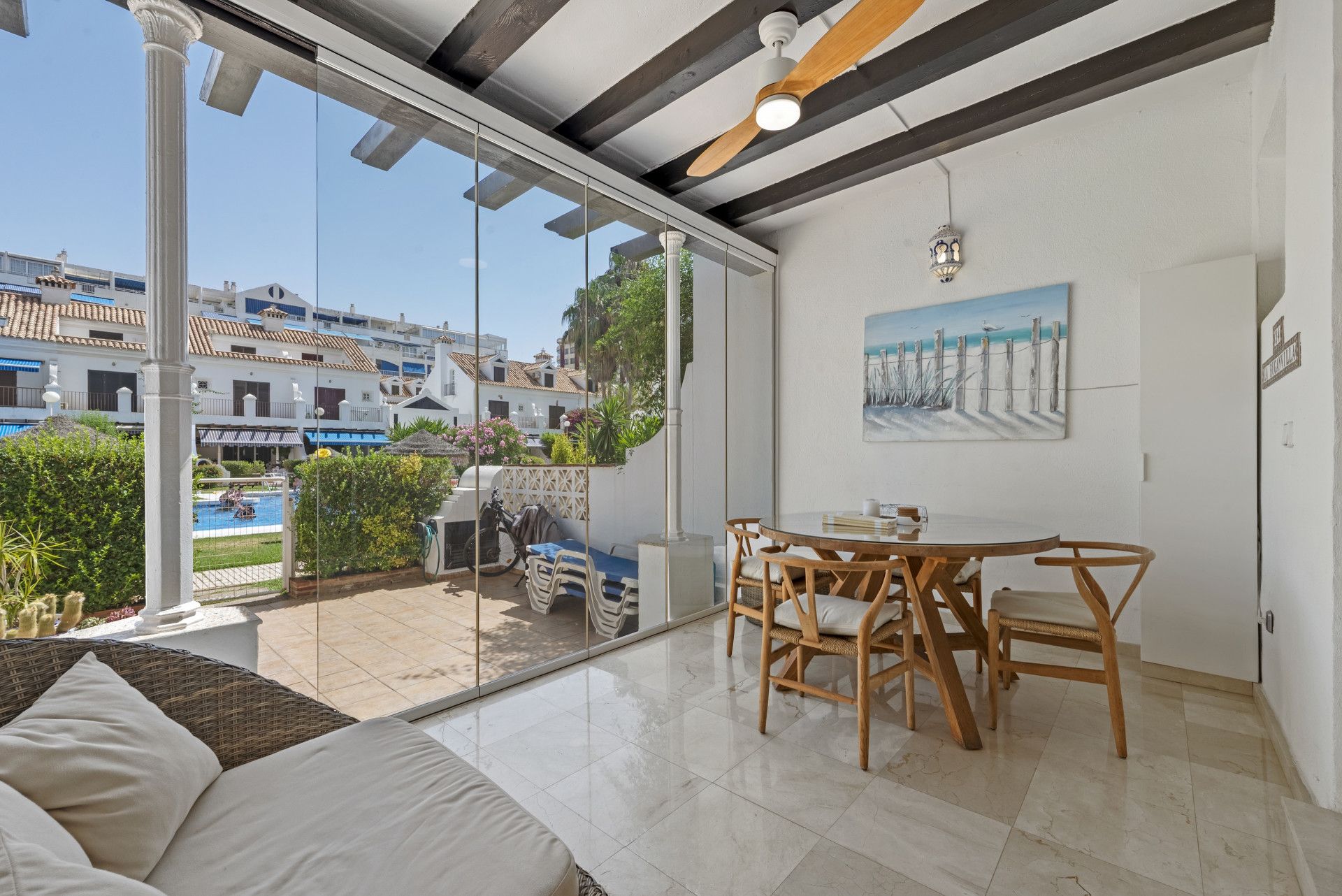 Terrace of Single-family semi-detached for sale in Fuengirola  with Air Conditioner, Terrace and Swimming Pool